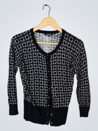 Premise Black and White Patterned Cardigan