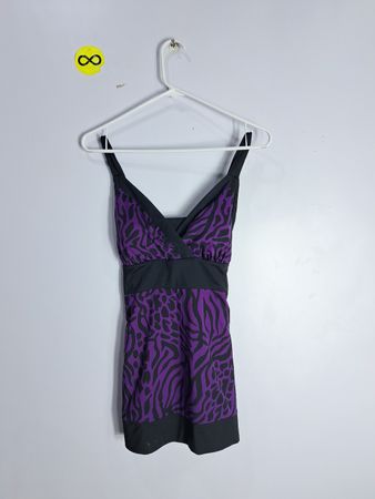 Purple and Black Romper