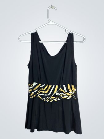 Black Dress with Gold Accent