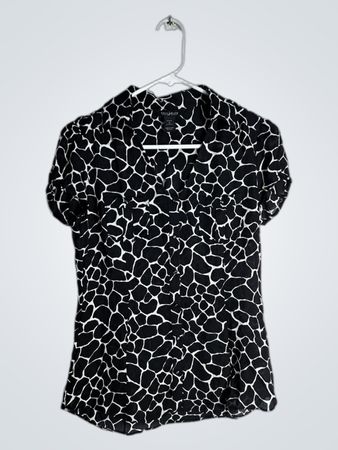 Silk Giraffe Print Blouse