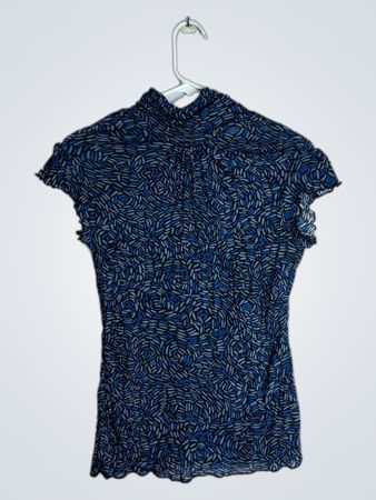 Blue Patterned Blouse