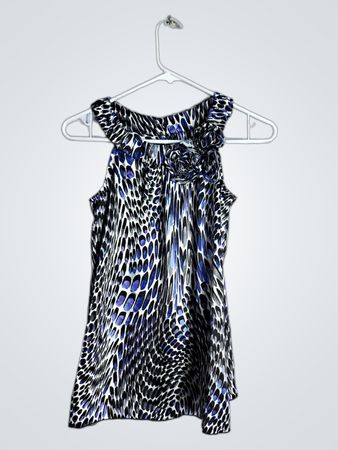 Blue and Black Patterned Dress