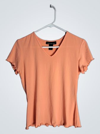Briggs New York Peach Short Sleeve Top