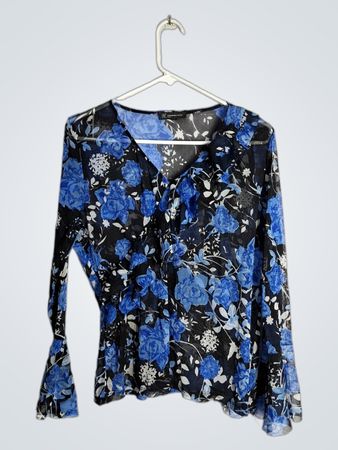 INC International Concepts Petite Floral Print Blouse
