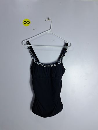 Black Tank Top with White Trim