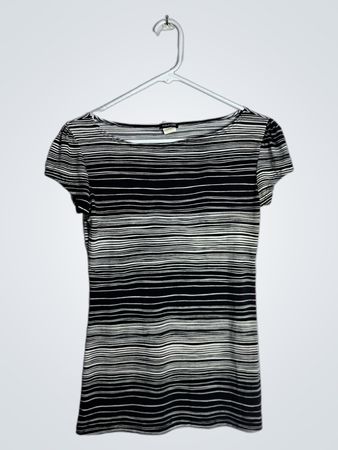 Maurices Black and White Striped T-Shirt Dress