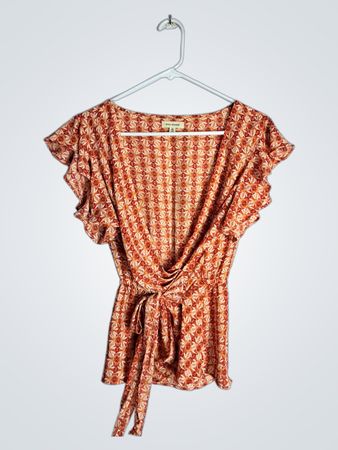 Max Studio Orange Floral Romper