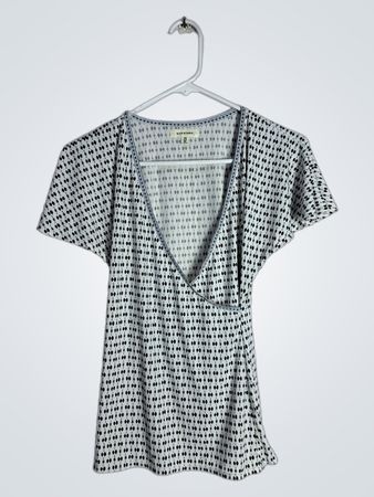 Max Studio Women's Printed V-Neck Top