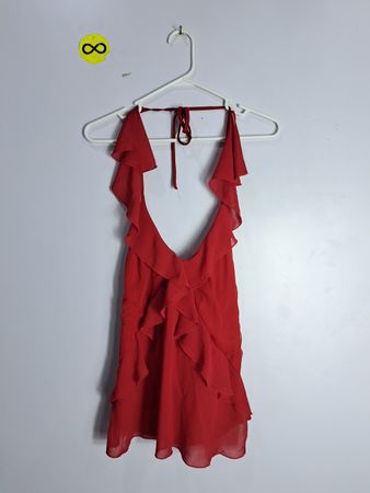 Red Ruffled Dress