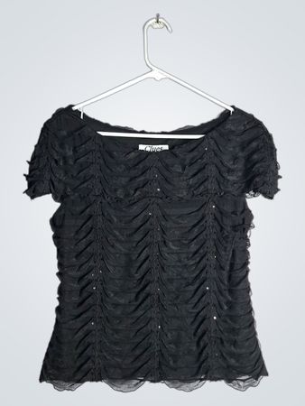 Clues Black Blouse