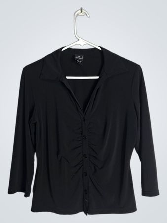 Black Ruched Blazer