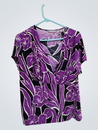 Purple Floral Blouse