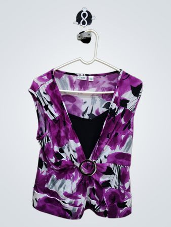 CATO Purple Floral Blouse