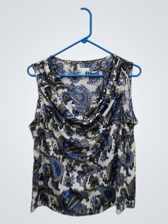 Charter Club Blue Paisley Blouse