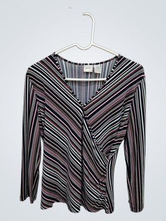 Merona Striped Long-Sleeve Top