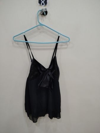 Black Camisole with Bow Detail