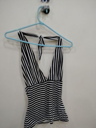 Black and White Striped Top