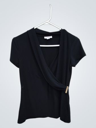 Black Cross-Front Top