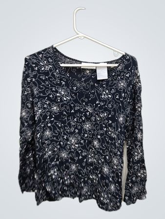 Black Floral Blouse