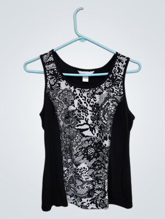Christopher & Banks Black Lace Top