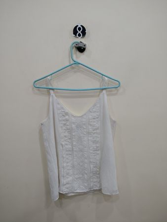 White House Black Market Women's White Top