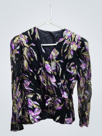 Blouse with Purple and Gold Sequins