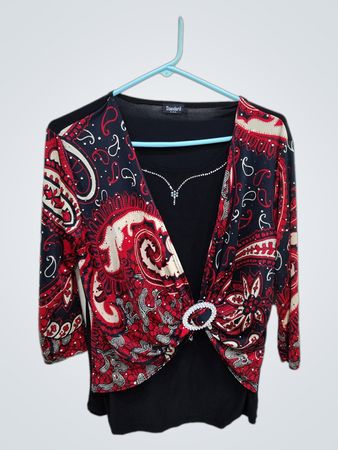 Blouse with Paisley Sleeves