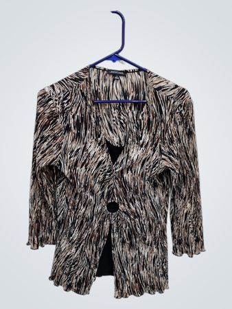 Notations Animal Print Blouse