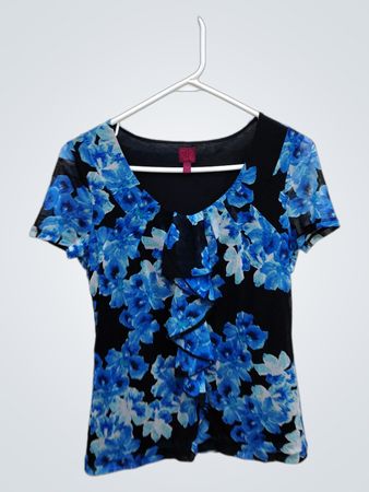 Blue Floral Blouse