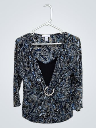 Dressbarn Paisley Print Blouse