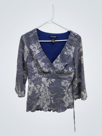 Jonathan Martin Studio Blue and White Striped Top