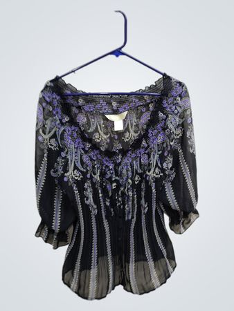 Blouse with Floral Pattern