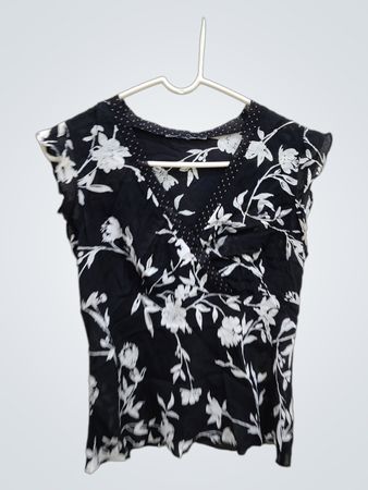 Black Floral Blouse