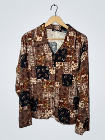 Selene Sport Patchwork Button-Up Shirt