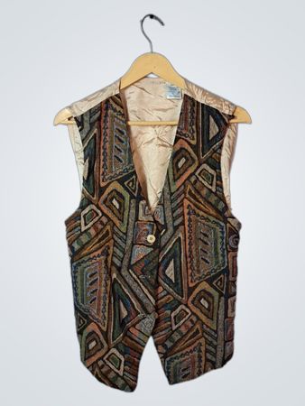Vest with Geometric Pattern