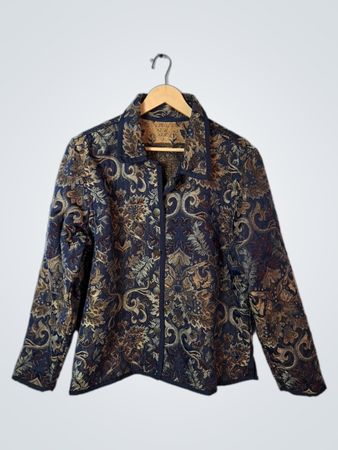 Blue and Gold Patterned Jacket