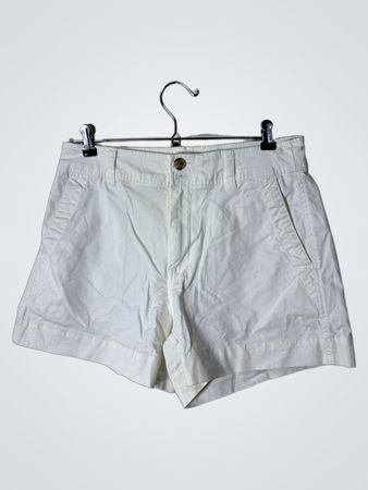 White Cotton Shorts