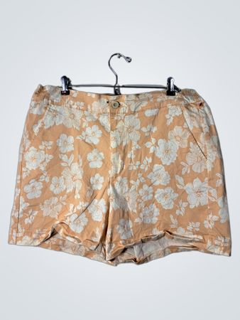 Peach Floral Shorts