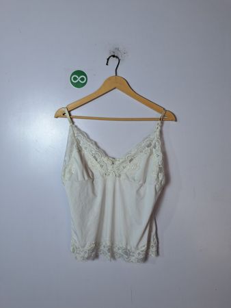 White Lace Trim Camisole