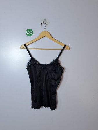 Black Lace-Trimmed Camisole