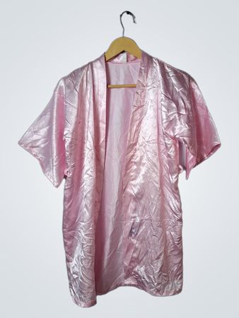 Pink Satin Kimono
