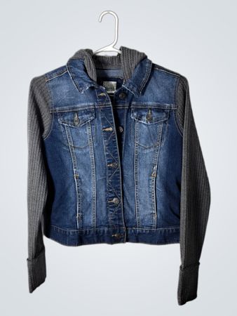 Mudd Girls Denim Jacket with Hoodie
