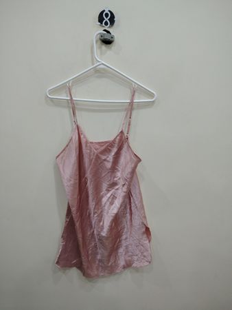 Pink Satin Camisole