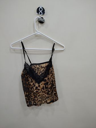 Leopard Print Lace Trim Camisole