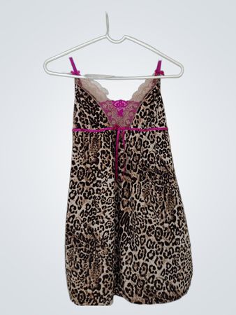 Cheetah Print Babydoll Slip Dress