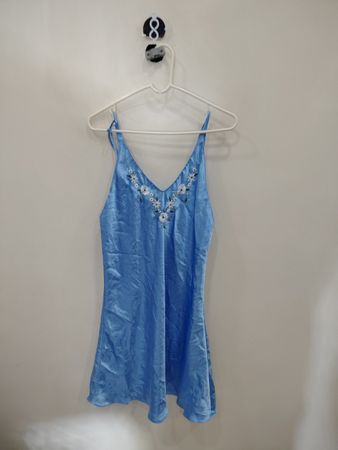 Blue Embroidered Camisole