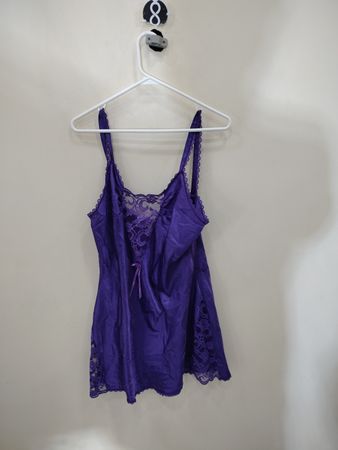 Purple Lace-Trimmed Chemise