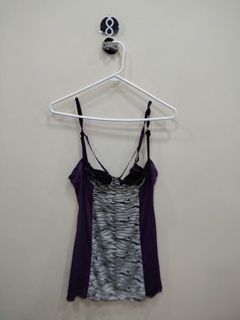 Purple and Black Zebra Pattern Camisole