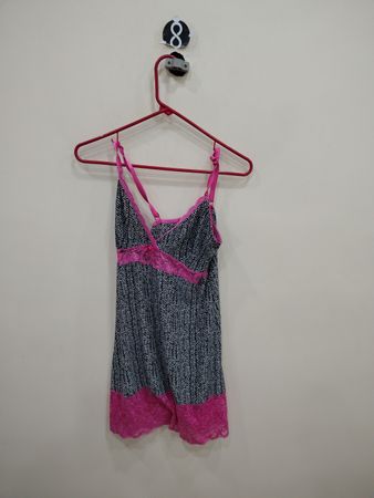 Black and Pink Patterned Tank Top