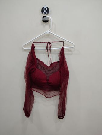Red Mesh Top